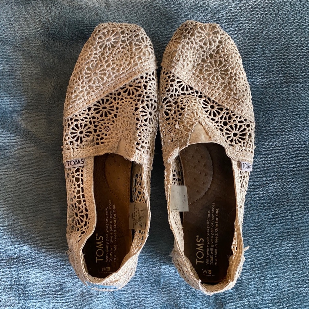 White Lace Toms original Toms